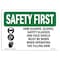 Signmission OSHA Sign, Arm Guards Gloves Glasses W/ Symbol, 10in X 7in Rigid Plastic, 10" W, 7" H, Landscape OS-SF-P-710-L-10552 - alternate 1